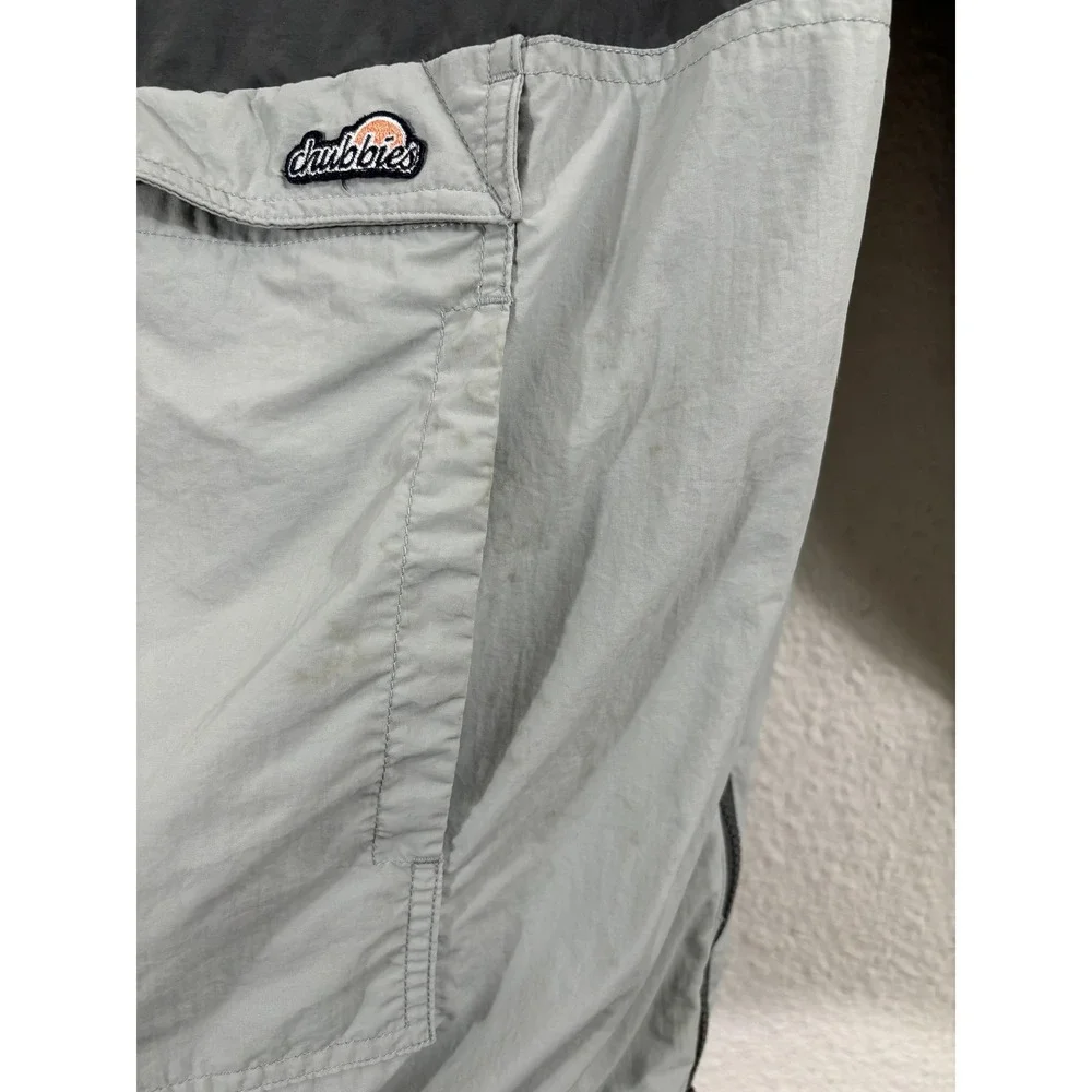 Chubbies Jacket Mens Large Gray Black Reversible Fleece Anorak Pullover Bears‎